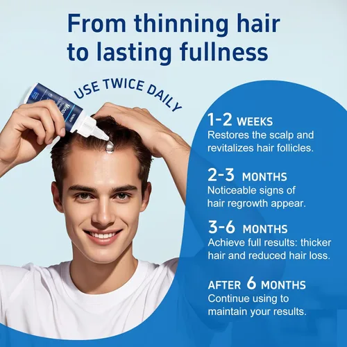 Miniatura 6 de Paquete de 6 minoxidil al 5% con biotina, tratamiento para el crecimiento del cabello, minoxidil para el crecimiento del cabello y la barba