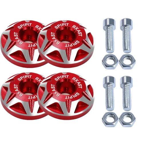 Miniatura 9 de Tornillos para placa de matrícula: kit de tornillos de pernos M6 para placa de matrícula entallados CNC en aleación de aluminio para automóviles