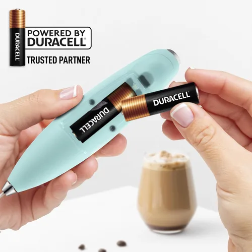 Miniatura 524 de Zulay Milk Boss Espumador de leche potente manual, hace espuma para latte, batidor para mezclar bebidas, café, miniespumador para capuchino, frappé