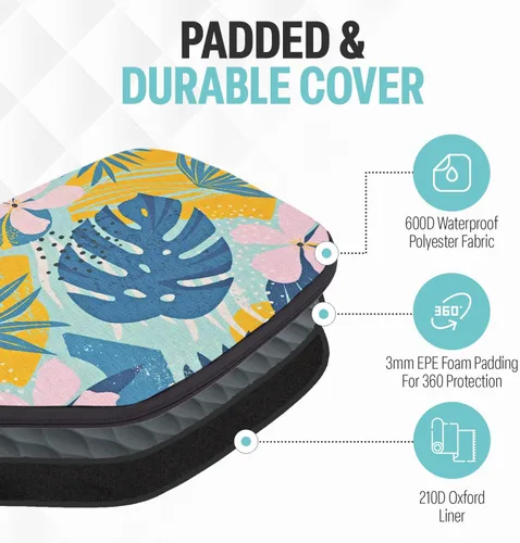 Miniatura 3 de Palms-O-Aces Pickleball Paddle Cover Canvas Padded Pickleball Paddles Sleeve with Zipper Lightweight Protective Paddle Case for Standard Paddles