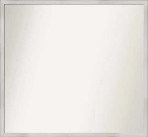 Miniatura 251 de Amanti Art Espejo de baño plateado para sobre el fregadero, 33 x 45 pulgadas, espejo de tocador rectangular blanco plateado y plateado, marco