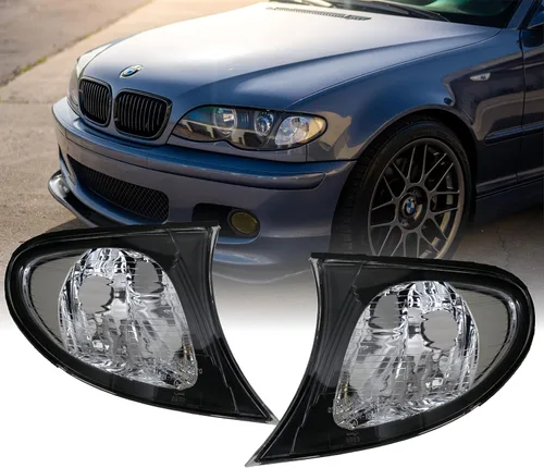 Miniatura 13 de DEPO 99-01 E46 4D - Juego de lámparas de señal de giro de esquina de color humo europeo (izquierda + derecha) compatible con BMW E46 1999-2001 Serie
