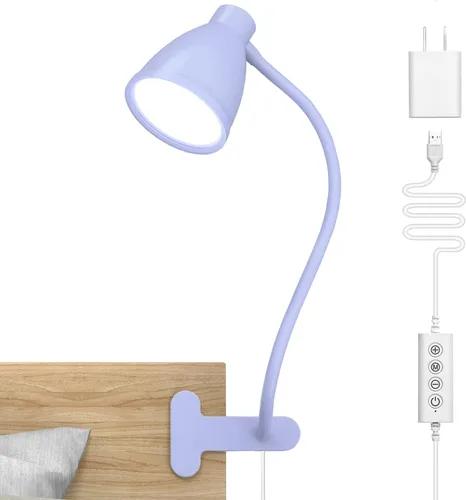 Miniatura 12 de BOHON Lámpara de Escritorio 5 Modos de Color 10 Niveles de Brillo Regulable Luz de Lectura 10W 38 LED Lámpara con Abrazadera con Temporizador