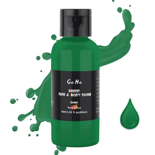 Miniatura 15 de Go Ho Pintura líquida blanca para rostro y cuerpo, a base de agua, especial FX y maquillaje de Halloween Blanco