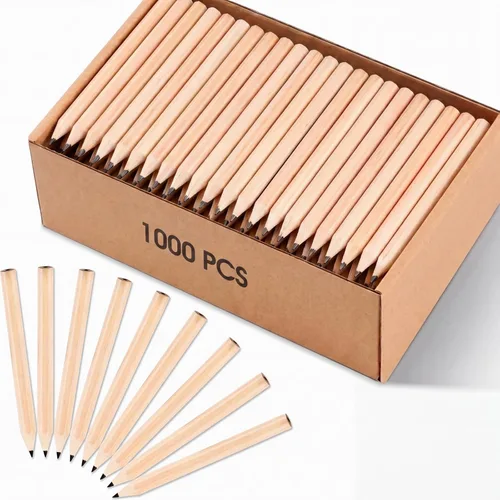 Miniatura 10 de Yexiya Lápices de golf a granel, mitad 2 HB 3.5 preafilados hexagonales de madera amarilla, mini lápices para recuerdos de fiesta, niños, escuela