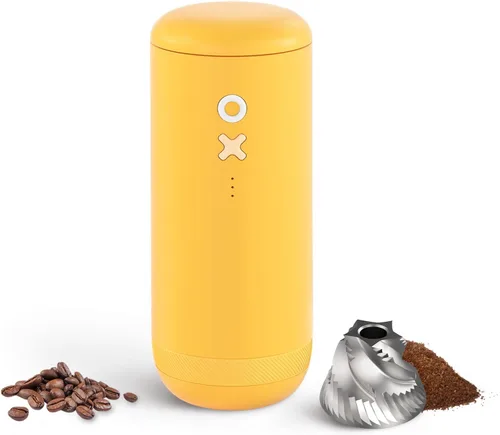 Miniatura 10 de Nuttii Molinillo de Café de Rebabas – Eléctrico, Portátil, Pequeño, Silencioso, Mini Molinillo de Granos de Café Cónico Ajustable, 20 Verde oliva