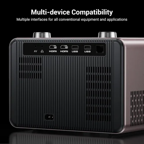 Miniatura 7 de Proyector inteligente con aplicación de transmisión incorporada de 2000 lúmenes ANSI, proyector de películas HAPPRUN Native 1080P con altavoz
