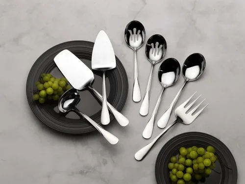 Miniatura 7 de Gourmet Basics by Mikasa 5181046 Kaylee Juego de 8 piezas de acero inoxidable para servir