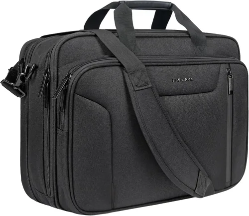 EMPSIGN Maletín para laptop, bolsa de computadora de 17.3 pulgadas, funda expandible para computadora portátil para hombres, bolsa de hombro