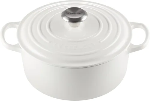 Miniatura 19 de Le Creuset Horno holandés redondo de hierro fundido esmaltado, 4.5 cuartos de galón, Marsella Marseille