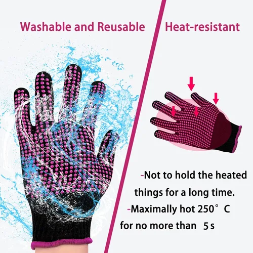 Miniatura 6 de HTVRONT Guantes resistentes al calor para sublimación - 2 piezas de guantes resistentes al calor para sublimación con protuberancias de silicona