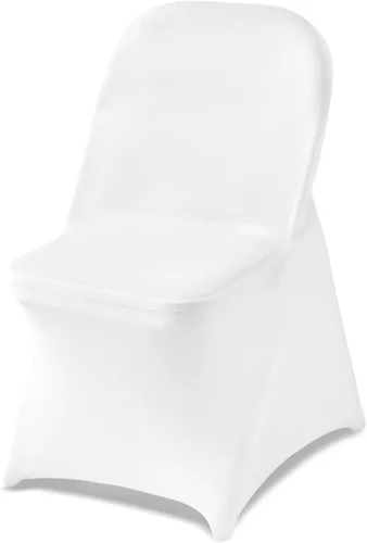 Miniatura 78 de VEVOR 150 fundas blancas para sillas de poliéster y elastano, fundas elásticas para bodas, fiestas, comedor, banquetes, sin pinzas, 150