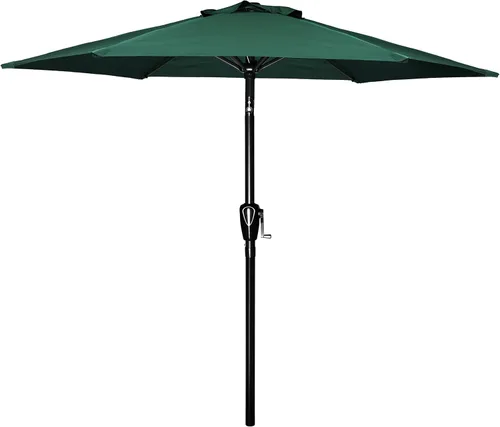 Miniatura 31 de Simple Deluxe - Sombrilla de patio de 7.5 pies para exteriores con botón de inclinación/manivela, 6 varillas robustas para jardín, cubierta, patio
