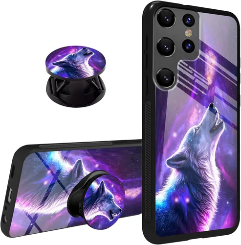 Miniatura 9 de Funda para Samsung Galaxy S22 Ultra Phone Grip con soporte expandible Soporte Soporte Kickstand, TPU suave a prueba de golpes Anti-arañazos Tapa