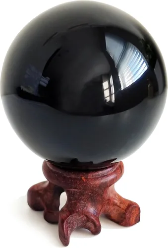 Miniatura 3 de Mina Heal Bola de Cristal Obsidiana para Bola de Fengshui, Meditación, Sanación con Cristales, Esfera de Adivinación, Decoración del Hogar, 100%