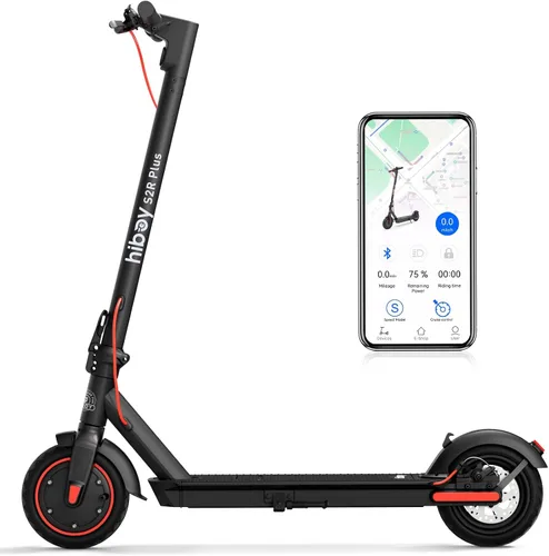 Hiboy S2R Plus - Monopatín eléctrico, batería desmontable actualizada, neumáticos neumáticos de 9 pulgadas, motor de 350W - Máximo 22 millas y 19