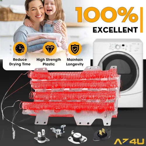 Miniatura 9 de AZ4U Elemento calefactor de secadora reemplaza para Samsung DV45K6500EV/A3 DV45K6500EW/A3 DV45K6200EZ/A3 DV52J8700EP/A2 DV48J7700EW/A2