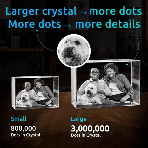 Miniatura 6 de ArtPix 3D Foto de cristal, regalos conmemorativos personalizados para perros con tu propia foto para los amantes de los perros, dueños de mascotas