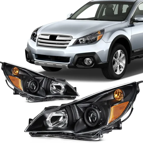 Miniatura 50 de Ensamble de faros SCITOO Compatible con 2010-2014 para Subaru Legacy 2010-2014 para Subaru Outback Faros con lente transparente y carcasa cromada
