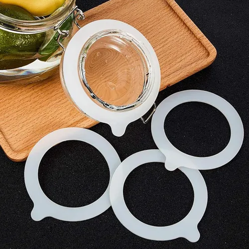 Miniatura 7 de CoguZed Sellos de silicona de repuesto para tarros de boca regular de 3.75 pulgadas, juntas herméticas sin goma, anillos duraderos a prueba de fugas