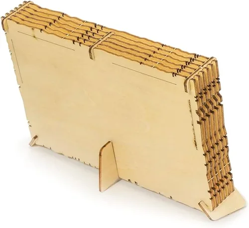 Miniatura 6 de Viloga Rompecabezas de madera 3D, modelo de aviones, marco de avión modelo de madera de balsa Macchi M33, kit de modelo de corte láser, marco