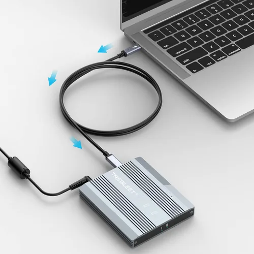 Miniatura 3 de TREBLEET Cable USB4 de 40 Gbps de 8.2 pies (8.2 ft) compatible con Thunderbolt 5, Thunderbolt 4 y 3,100W, 5K @60Hz, compatible con hub Thunderbolt 3