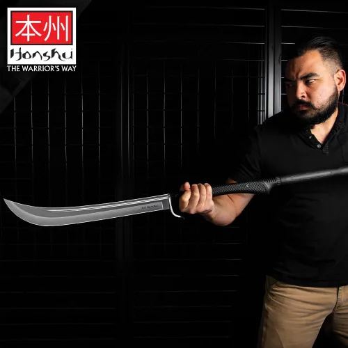 Miniatura 8 de Honshu Naginata - Espada y funda de arma de asta japonesa Samurai & Foot Soldier - Arma de autodefensa Hoja de 18 pulgadas unida a eje largo