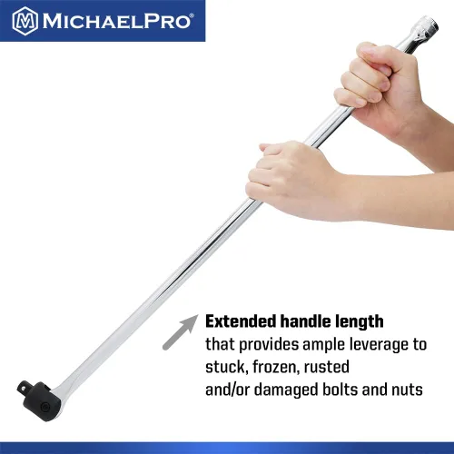 Miniatura 4 de MichaelPro Barra disyuntora de extensión de 1/2 pulgada x 24 pulgadas, acero Cr-V premium MP007006