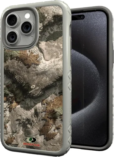 Miniatura 118 de cellhelmet Mossy Oak Agua Yellowfin Funda de doble capa en gris diseñada para iPhone 13 Mini a prueba de golpes y caídas, duradera, como se ve
