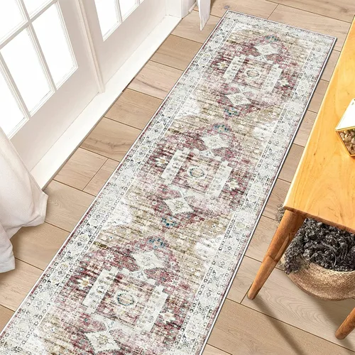 Miniatura 13 de RUUGME Alfombra Pasillera Lavable 2'6x12 - Alfombra de Pasillo con Respaldo Antideslizante Alfombras Resistentes a Manchas para Sala de Estar