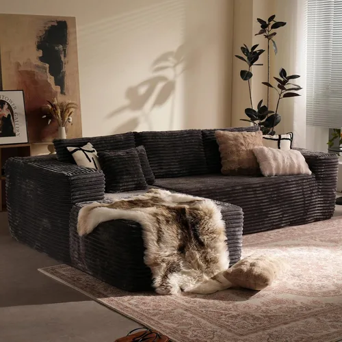 Miniatura 56 de 106" Cloud Boneless Couch with Chaise, L-Shape Deep Seat Sectional Couches, No Assembly Required, Convertible Modular Sleeper Sofa Bed, Living Room
