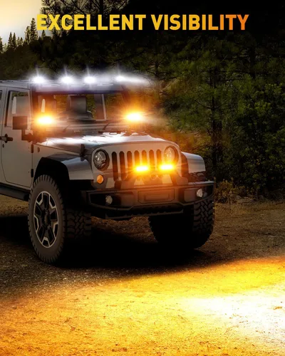 Miniatura 8 de NAOEVO Barra de luz LED de 6 pulgadas, 50 W 2300 lm focos de lente, luces LED antiniebla – Luces LED todoterreno para camiones/coches/barco/ATV/UTV