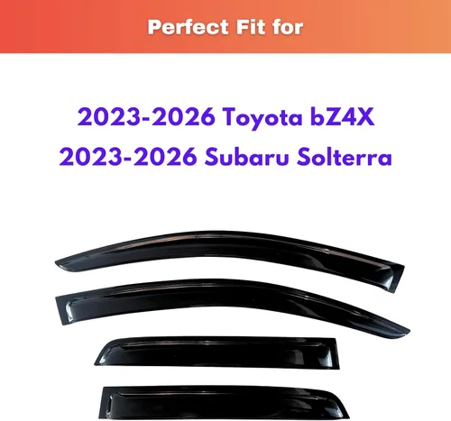 Miniatura 555 de KPY Visor de ventana compatible con Kia Soul 2009-2013, Protector contra lluvia de 4 unidades, deflectores de ventilación de ventana lateral