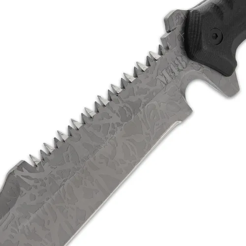 Miniatura 4 de M48 Combat Machete Gen II y Funda - Hoja de Acero Inoxidable Acabado galvanizado de titanio, mango de TPU - Longitud 17 3/4