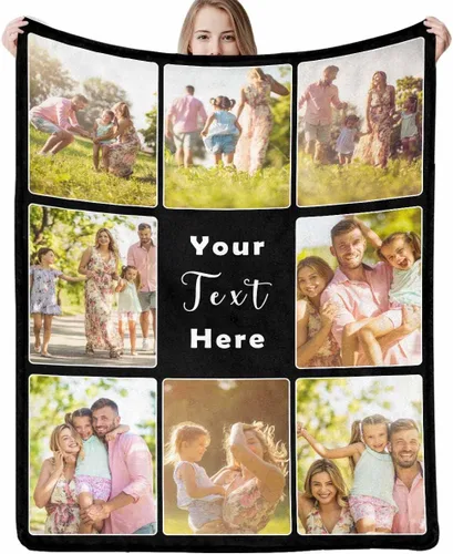 Miniatura 29 de Artsadd Manta personalizada con foto, mantas personalizadas para papá y abuelo, regalos del Día del Padre, manta conmemorativa para la familia