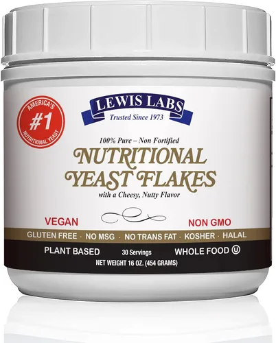 Condimento nutricional de copos de levadura, Nooch para sustituto de polvo de queso vegano, 1 libra, 100% puro, no fortificado, sin azúcar, Kosher,