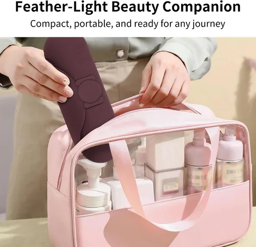 Miniatura 6 de Soporte para brochas de maquillaje de viaje con almohadilla de limpieza, estuche organizador de cepillos de silicona, cierre magnético, bolsa