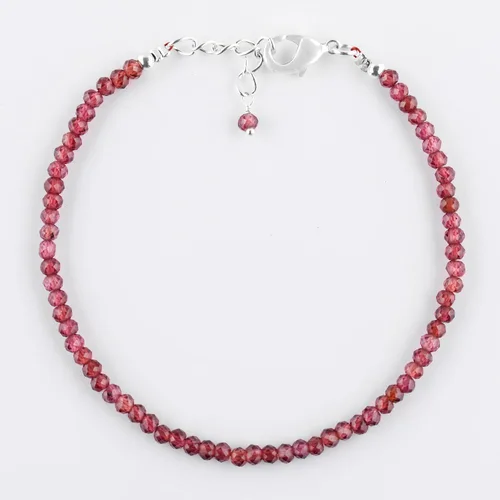 Miniatura 3 de Yanara Stone Bracelets For Women Beads Dainty Gemstones Jewelry for Women Birthstone, Chakra Energy Healing Crystals, Silver Plated Chain 8 inch