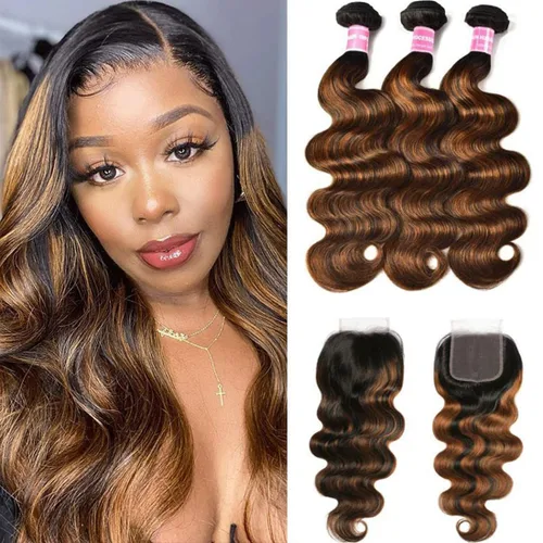 Miniatura 19 de Beauty Forever #33B Cabello humano brasileño ondulado marrón rojizo 1 paquete de 8 pulgadas, cabello humano Remy castaño cobrizo rojo cobrizo