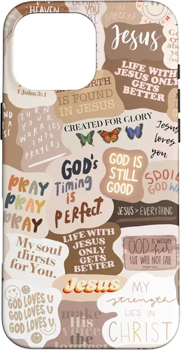 Miniatura 19 de Funda estética para iPhone 17 con frases positivas con versículos bíblicos cristianos