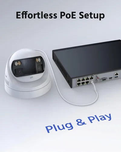 Miniatura 8 de ANNKE Sistema de cámara de seguridad PoE 4K con lente dual, gran angular de 180°, NVR H.265+ de 12MP con disco duro de 2 TB, 4 cámaras IP