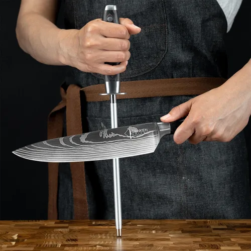 Miniatura 4 de SENKEN - Cuchillo profesional de acero para afilar, increíblemente fuerte, para afilar y afilar cuchillos de hasta 63 HRC, incluyendo todos