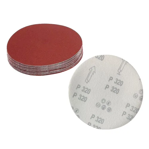 Miniatura 11 de [Paquete de 20] discos de lija de grano 80 de 7 pulgadas, papel de lija abrasivo de óxido de aluminio