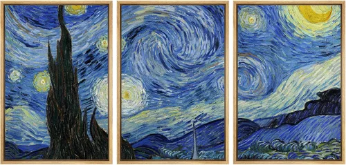 Miniatura 14 de Lienzo decorativo para pared - cuadro con estampado Giclée para decoración del hogar Noche estrellada sobre el Ródano