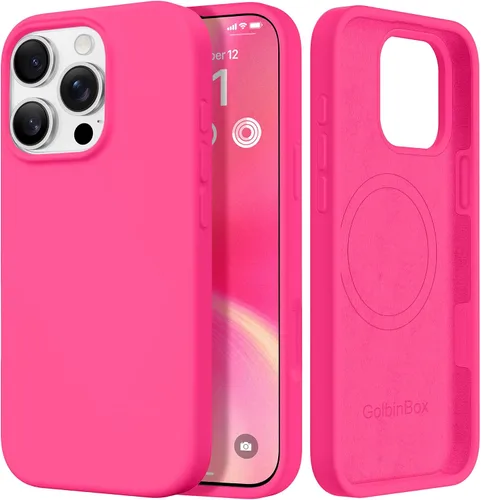 Miniatura 176 de GolbinBox Funda magnética para iPhone 17, compatible con MagSafe, cubierta de silicona integrada para control de cámara, funda de silicona líquida a