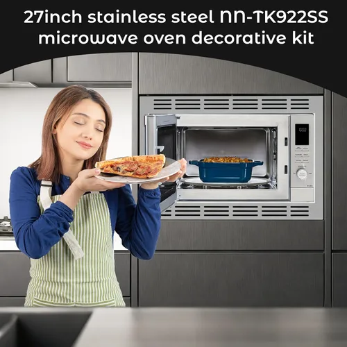 Miniatura 7 de NN-TK922SS - Kit de molduras de microondas de 27 pulgadas para horno de microondas Panasonic de 2.2 pies cúbicos, construcción de acero inoxidable