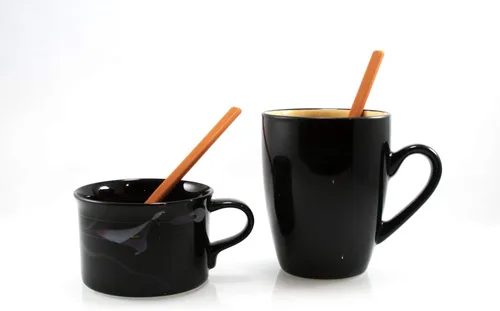 Miniatura 2 de Honey Bear Kitchen Cuchara agitadora de silicona (juego de 2, gris piedra) para café y té Gris Stone