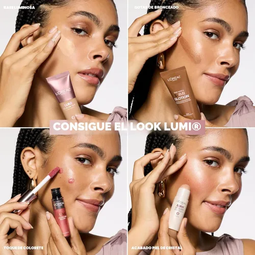 Miniatura 9 de L'Oréal Paris Maquillaje True Match Lumi Glotion, Potenciador de brillo natural, Iluminador resaltador, Gotas bronceadoras para un brillo bañado por