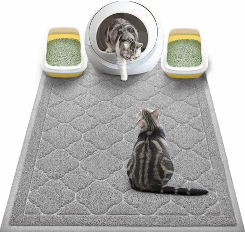Miniatura 22 de WePet Tapete para caja de arena para gatos, almohadilla de PVC de alta calidad, alfombra de captura duradera, sin ftalatos, resistente a la orina