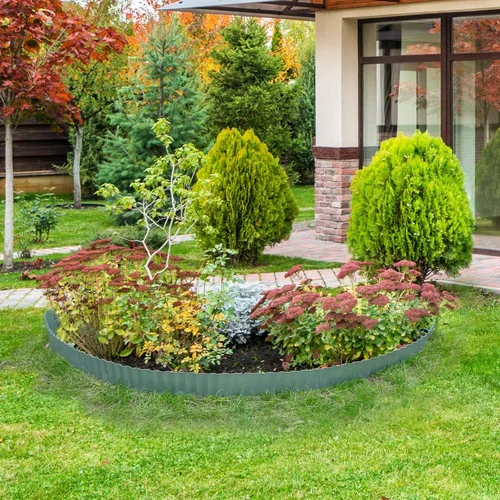 Miniatura 5 de Worth Bordes de jardín estrechos corrugados, 6" x 20 pies, bordes de paisajismo de acero galvanizado resistente, metal flexible para césped, tiras